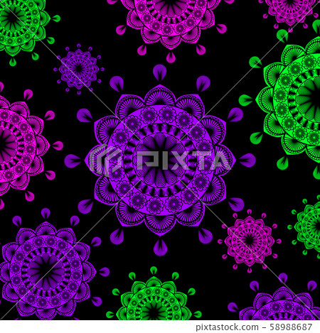 vector mandala background,Indian henna tattoo .  vector mandala background,Indian henna tattoo .  58988687