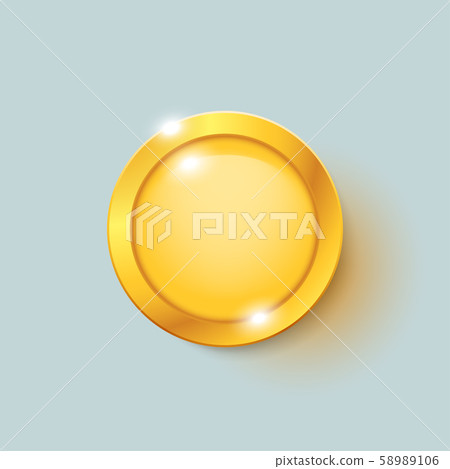 gold coin on bright 58989106