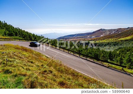 滋賀草津高原道路[群馬側]的風景 58990640