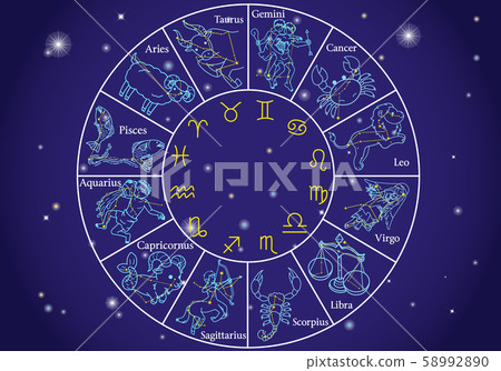 12 constellations Stock Illustration 58992890 PIXTA