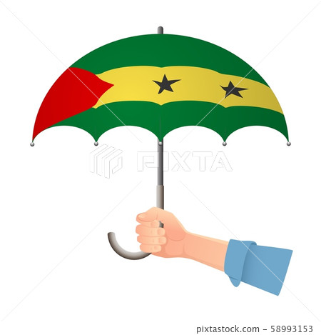Sao Tome and Principe flag umbrella 58993153
