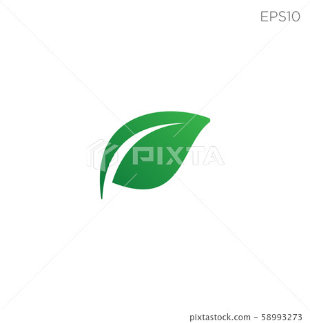 leaf nature eco logo template vector illustration - Stock Illustration ...