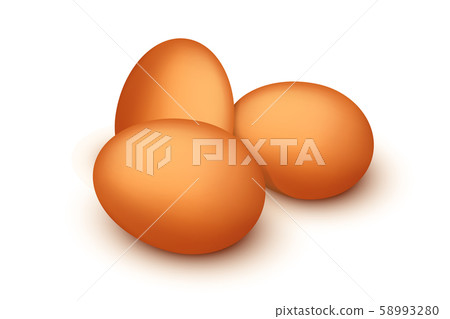 eggs on white 58993280