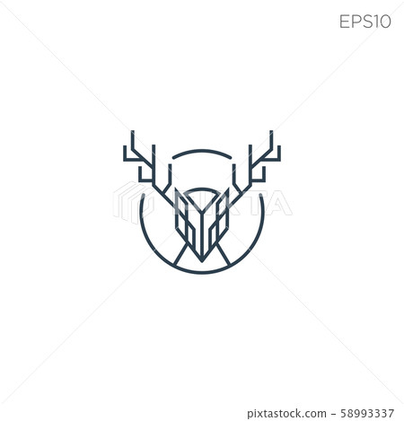 fox line icon or logo business vector illustration 58993337