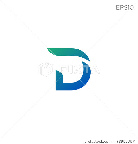 Monogram Initial D monogram initial d, d logo template black color - Stock Illustration ...