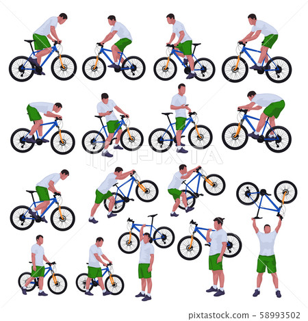 cyclist set 01 58993502