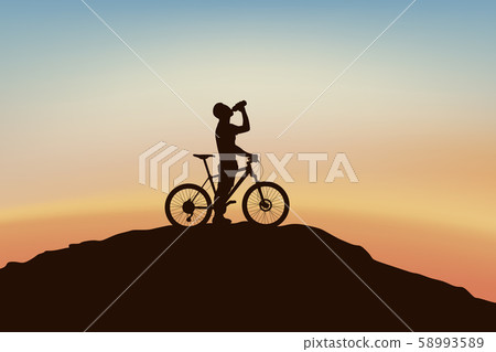 cyclist on edge cyclist on edge 58993589