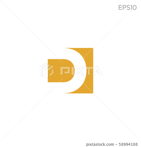 Monogram Initial D monogram initial d, d logo template black color - Stock Illustration ...
