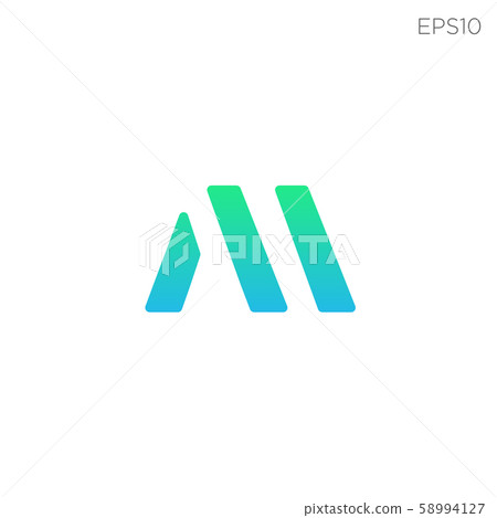 monogram initial m, m logo template black color 58994127