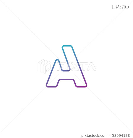 monogram initial a, a logo template black color 58994128