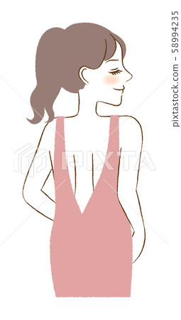 Back Beautiful Woman Dress Itast 58994235