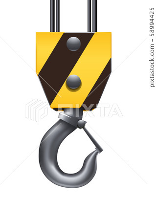 construction hook on white 58994425