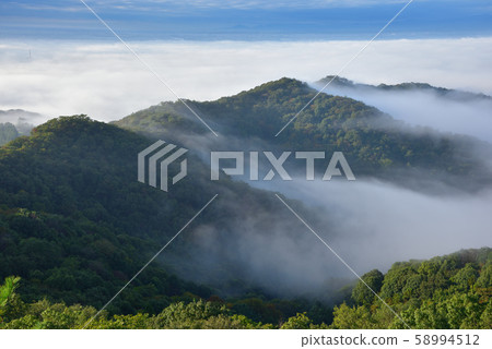 Unkai and Daikoyama Unkai covering the Kanto Plain as seen from Daikoyama 58994512