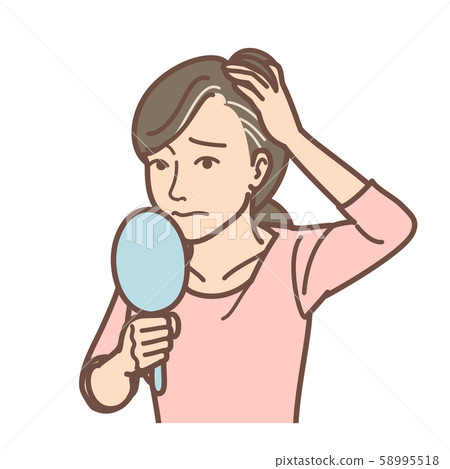 Women who care about gray hair 58995518