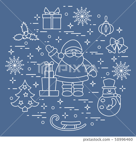 Happy New Year 2020 Merry Christmas Santa Claus Happy New Year 2020 Merry Christmas Santa Claus 58996460