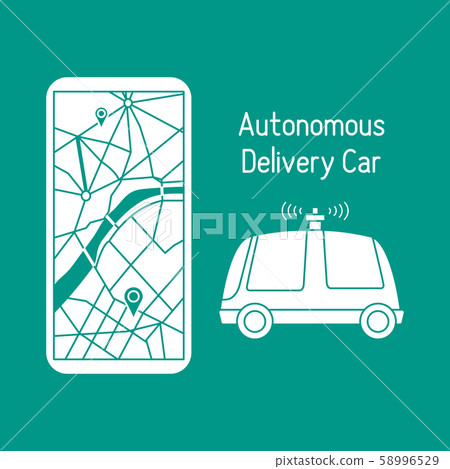 Autonomous delivery car Navigation, remote control 58996529