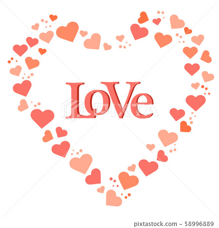 Heart composed of many hearts Romantic symbol 58996889