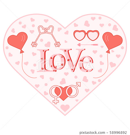 Valentine's day, birthday Romantic symbols Valentine's day, birthday Romantic symbols 58996892