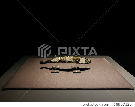 Bronze belt hook from Qin Shi Huang tomb. Qin Emperor mausoleum museum in Xian, China 58997126