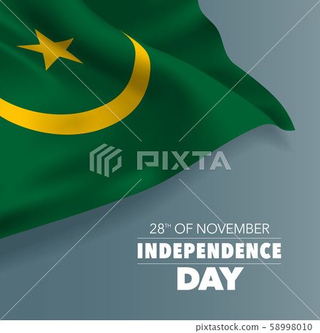 Mauritania independence day greeting card, banner, vector illustration 58998010