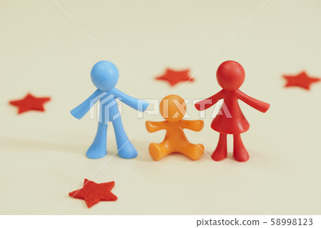 Couple of colorful dolls 58998123