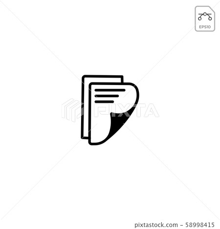 document paper logo design vector icon isolated document paper logo design vector icon isolated 58998415