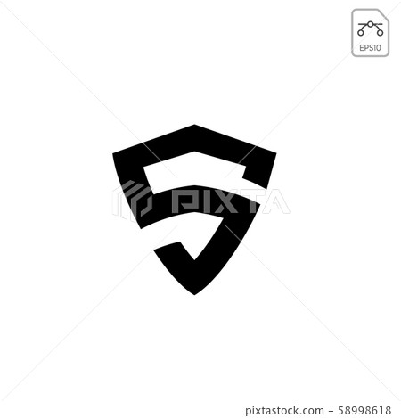 Shield Secure Safe with Initial S logo design 58998618