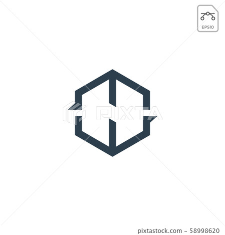 Shield Secure Safe with Initial h logo design 58998620