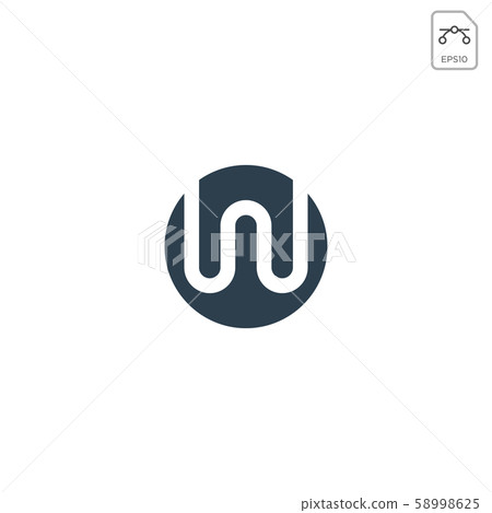 initial w logo design or icon vector isolated initial w logo design or icon vector isolated 58998625