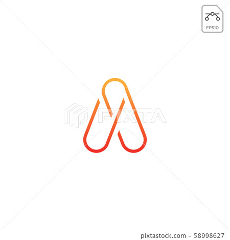 initial A logo design or icon vector isolated initial A logo design or icon vector isolated 58998627