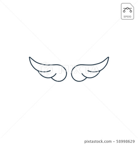 wings line logo or icon vector element isolated wings line logo or icon vector element isolated 58998629