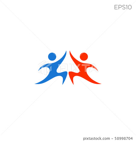 halthcare fitness logo vector icon or symbol 58998704