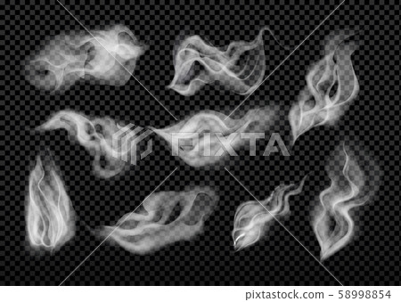 Smoke isolated on dark transparent Smoke isolated on dark transparent 58998854
