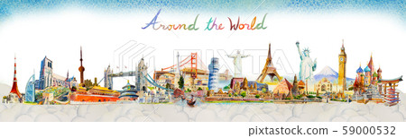 World travel and sights. Famous landmarks world. 59000532