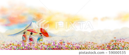 Famous landmarks of Japan in spring. Famous landmarks of Japan in spring. 59000535