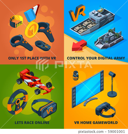 VR computer games. Digital entertainment immersive experience peoples playing virtual reality helmet VR computer games. Digital entertainment immersive experience peoples playing virtual reality helmet 59001001