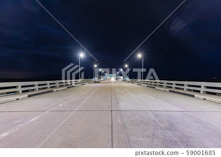 Empty freeway at bangpoo,Thailand in night. Empty freeway at bangpoo,Thailand in night. 59001685