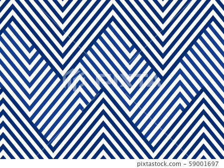 Abstract blue striped line serrated pattern on 59001697