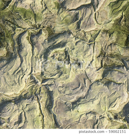Aerial view from air plane of green nature mountains seamless texture background. 3d illustration 59002151