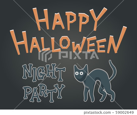 Toon flat vector illustration for Happy Halloween Toon flat vector illustration for Happy Halloween 59002649