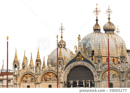 Basilica and Cathedral of San Marco isolated on white - Venice Italy Basilica and Cathedral of San Marco isolated on white - Venice Italy 59005277