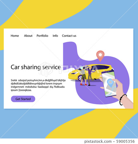 Car sharing service web page landing 59005356