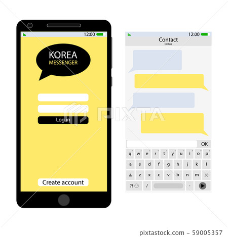 Korea messenger user interface Korea messenger user interface 59005357