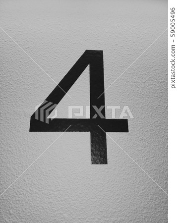 Number 4 on the wall Number 4 on the wall 59005496