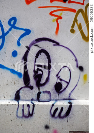 Street-art,murals, on the walls of Zagreb 59006388