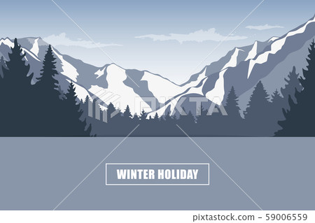 winter holiday snowy mountain landscape 59006559