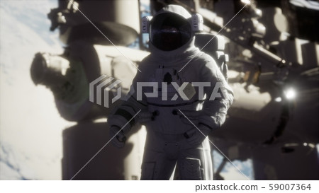 8K Astronaut outside the International Space 59007364