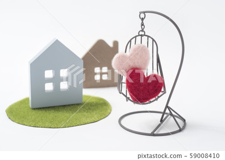 Image of couple dreaming of detached house Image of couple dreaming of detached house 59008410