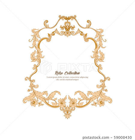 Border, frame, label In baroque, rococo, Border, frame, label In baroque, rococo, 59008430