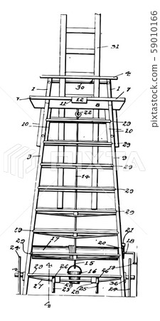 Tall Ladder vintage illustration. Tall Ladder vintage illustration. 59010166